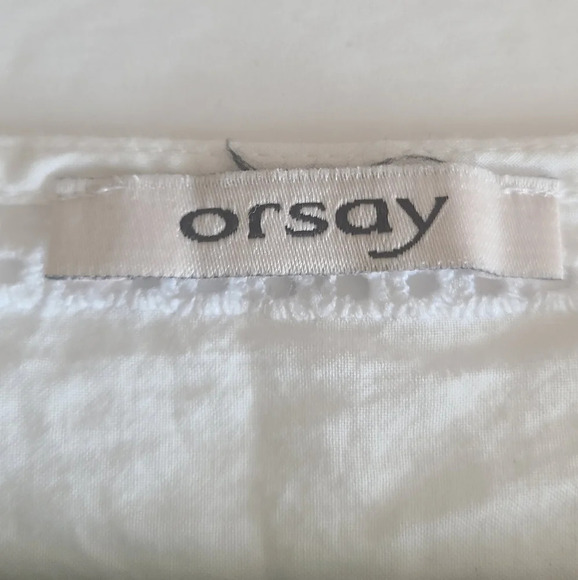 Orsay Blouse Women's Eyelet Top sz.38 - Picture 6 of 13